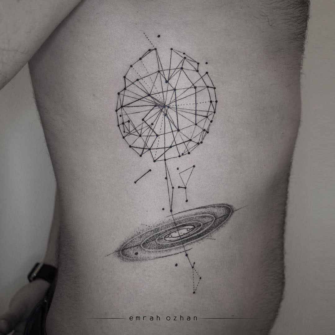 rib tattoo universe